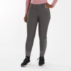 Piper Evolution Curvy Fit Breeches By SmartPak - Full Seat -Equestrian Equipment Store 35578 charcoallightrosewood 4121