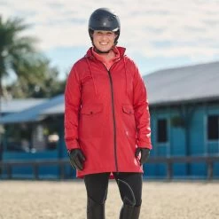 Piper Riding Raincoat - Clearance! -Equestrian Equipment Store 55 35135 35294 33431 darkpoppy lightpoppy blackwhite 3222